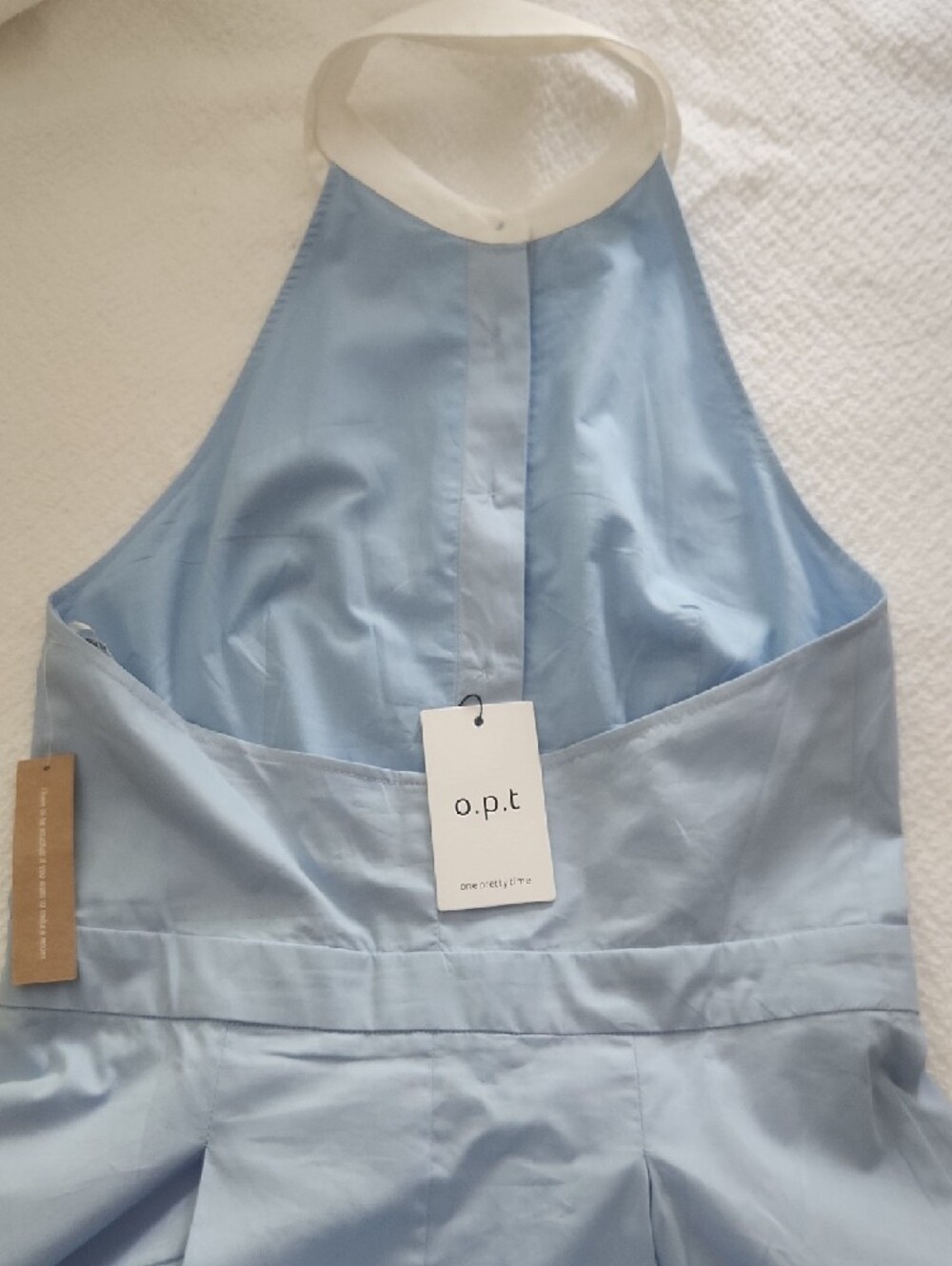 Sloane Cotton Button-Up Halter Dress NEW - Picture 7 of 12